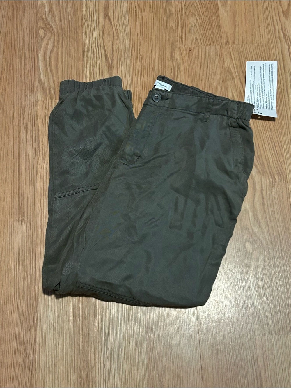Daily Ritual New Olive Green Relaxed Fit Jogger Pants Size 12 Woman’s